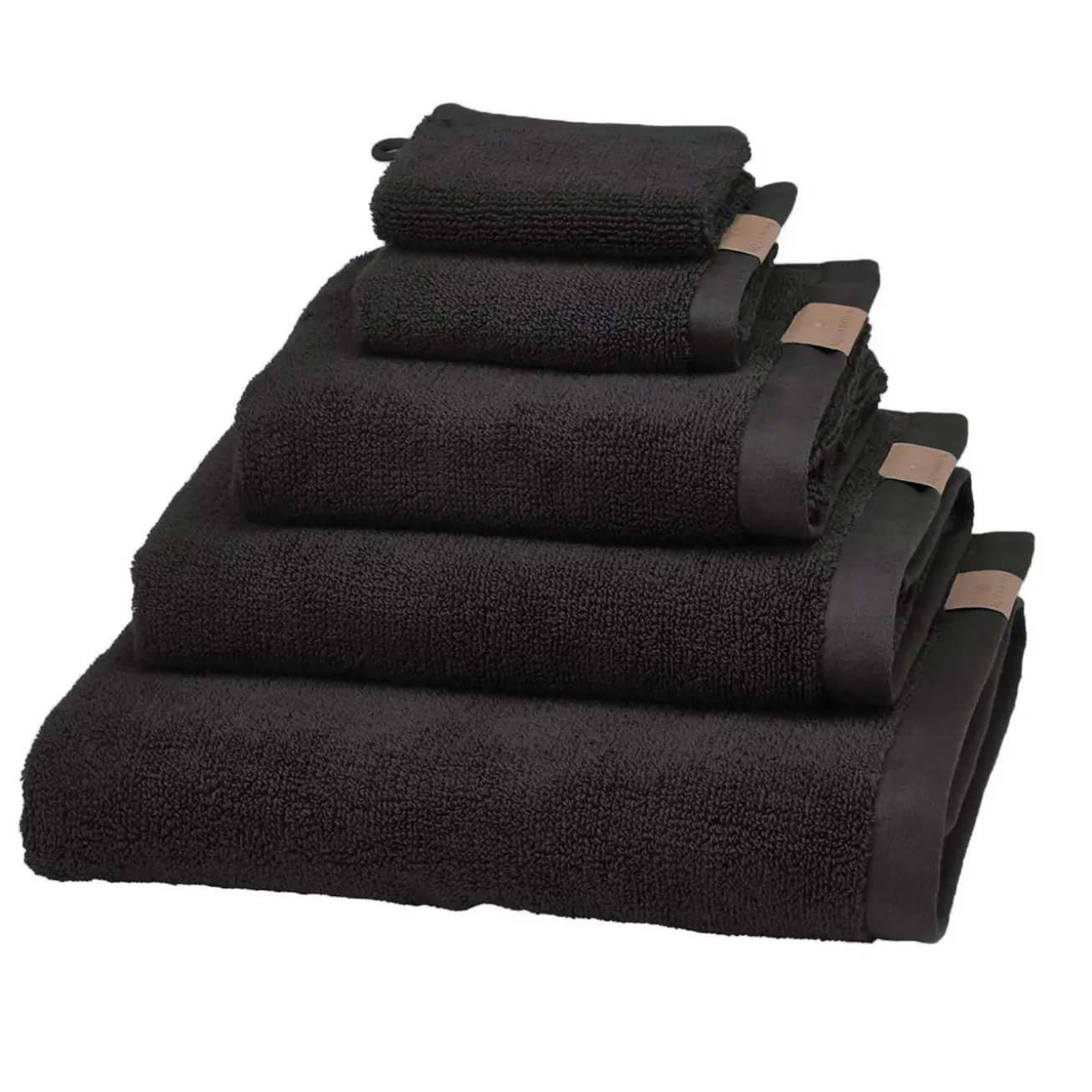 Bath & Living Aquanova Bath textiles OSLO color Black, black (OSLTW-09)