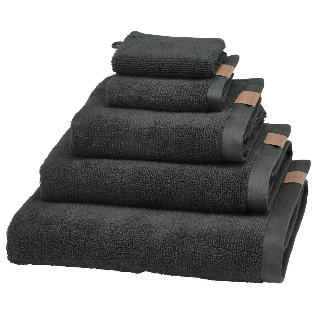 Bath & Living Aquanova Bath textiles OSLO color Caviar, dark gray (OSLTW-633)