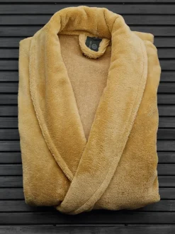 Bath & Living Aquanova Bathrobe EINAR color Ochre-443 (yellow / ocher)