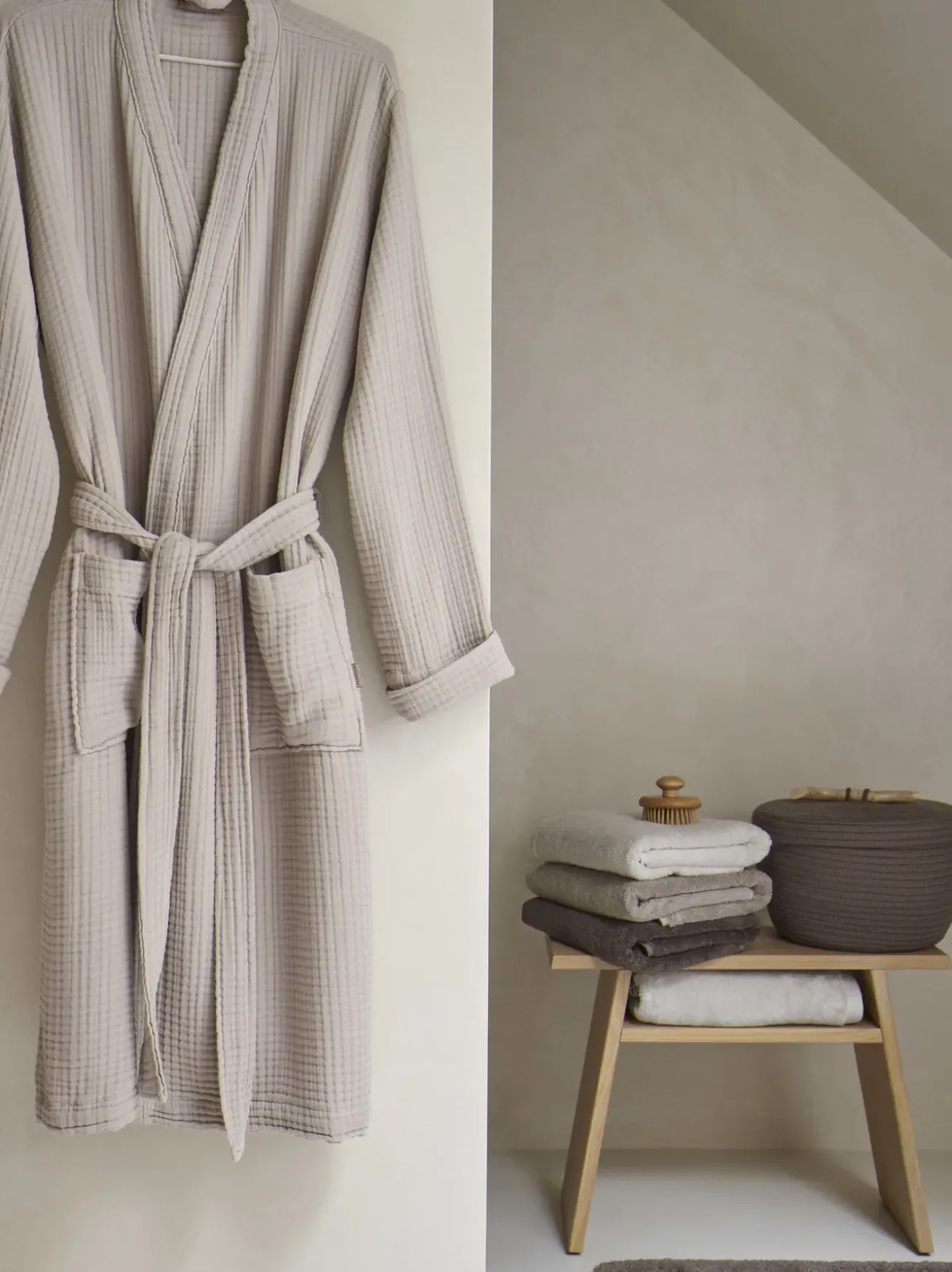 Bath & Living Aquanova Bathrobe MARIN color Salt (MARBG-103)