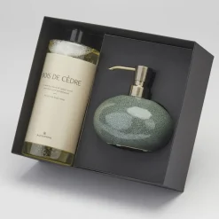 Bath & Living Aquanova Giftbox Ugo soap dispenser Forest Paris soap Bois de Cèdre (GIFTUGODIS269-BDC)