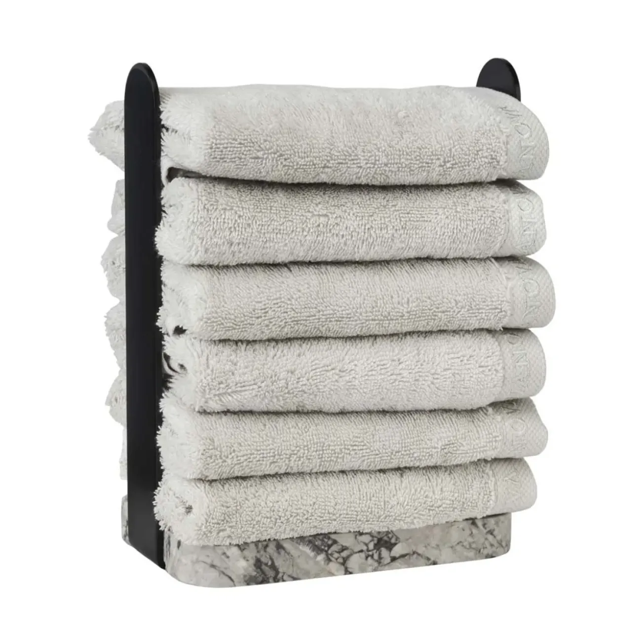 Bath & Living Aquanova Guest towel holder NERO color Alba (grey)
