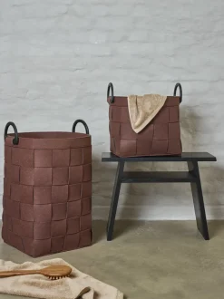 Bath & Living Aquanova Laundry basket DIX color Maroon (DIXLAL-461)