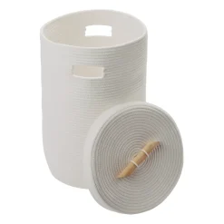 Bath & Living Aquanova Laundry basket OTIS color (ivory / white)