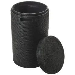 Bath & Living Aquanova Laundry basket with lid CINO color Black (black)