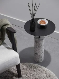 Bath & Living Aquanova Side table NERO color Alba (gray)