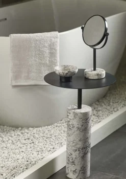 Bath & Living Aquanova Side table NERO color Alba (gray)