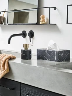 Bath & Living Aquanova Tissue holder NERO color Black (black)
