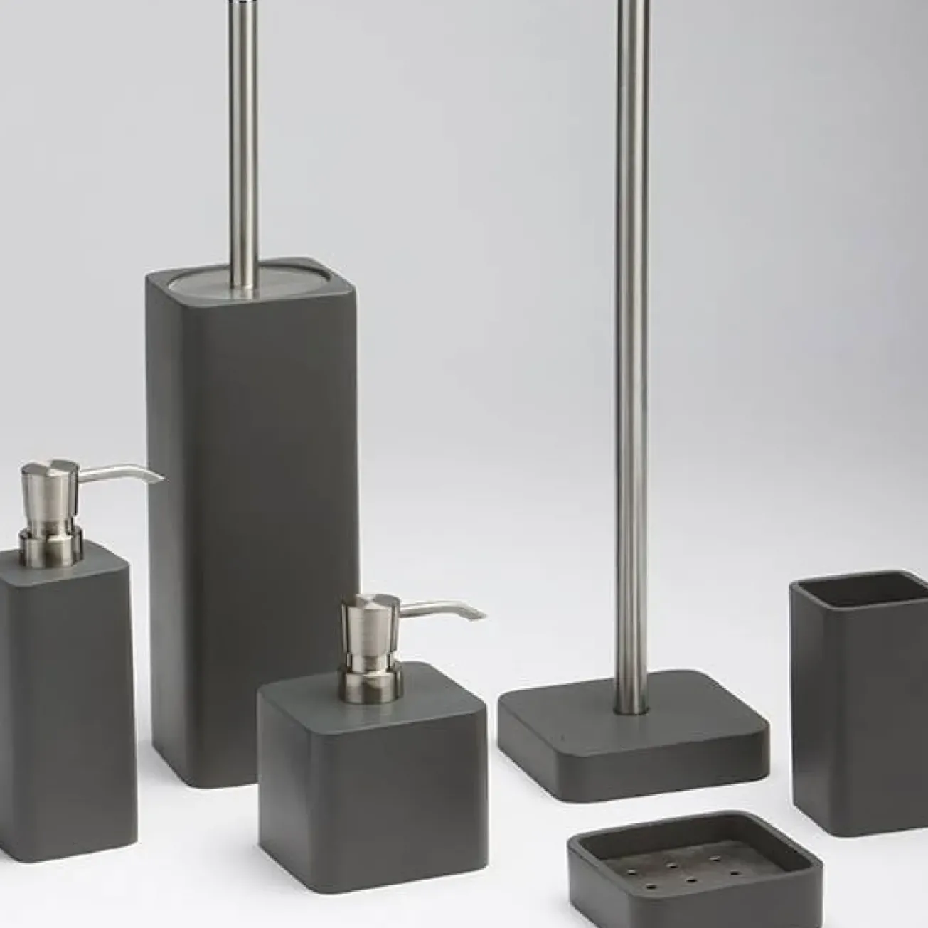 Bath & Living Aquanova Toilet brush holder Ona Dark Gray-98