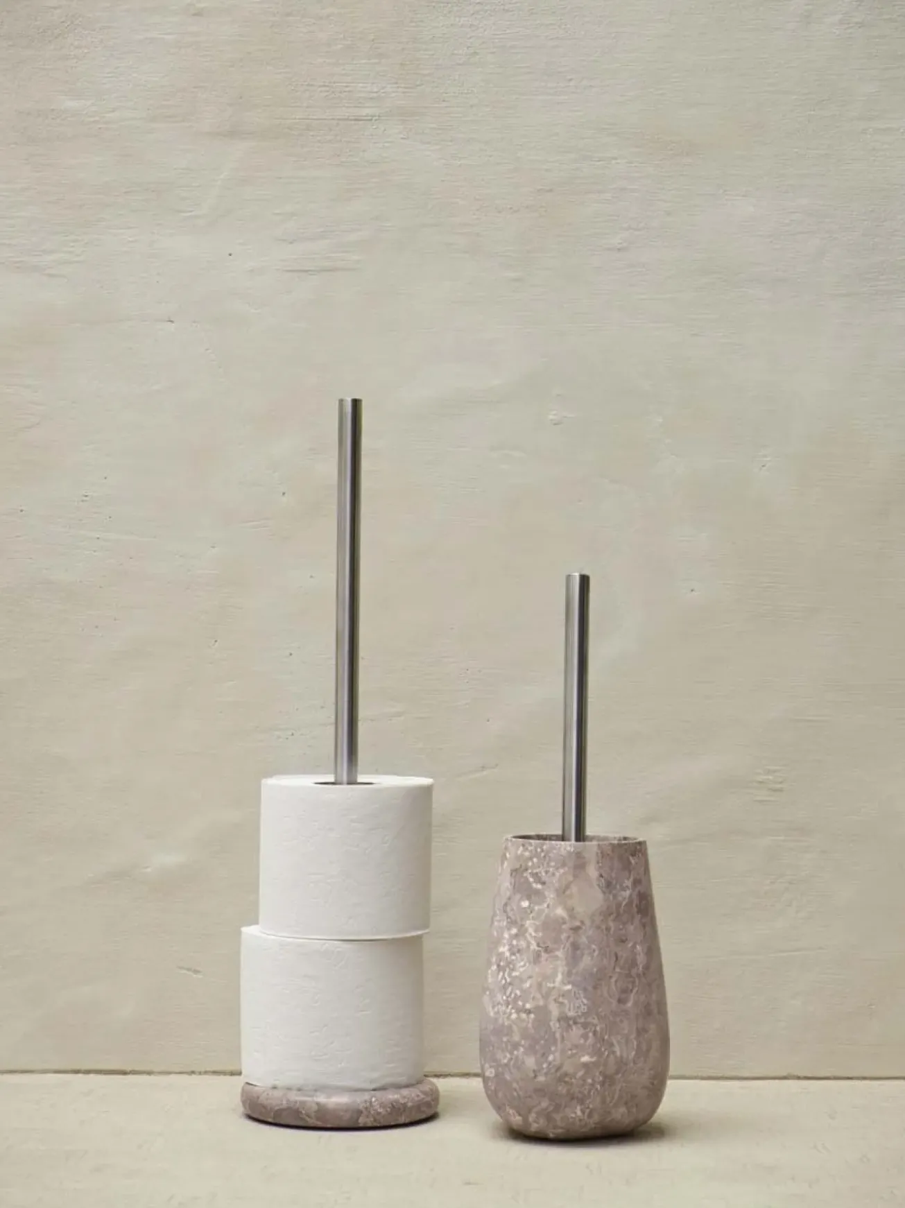 Bath & Living Aquanova Toilet brush holder CONOR color Greige, (gray / beige)