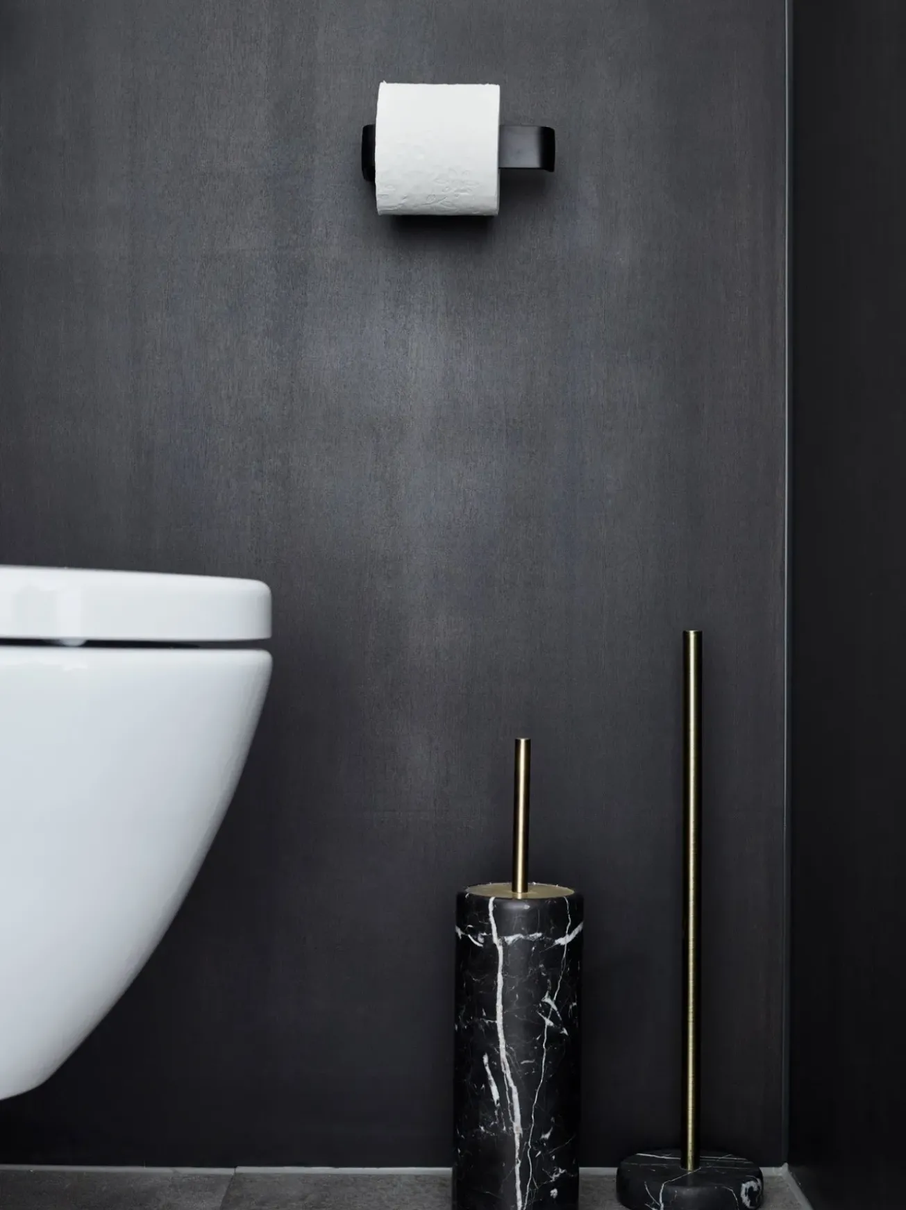 Bath & Living Aquanova Toilet brush holder NERO color Black (black)