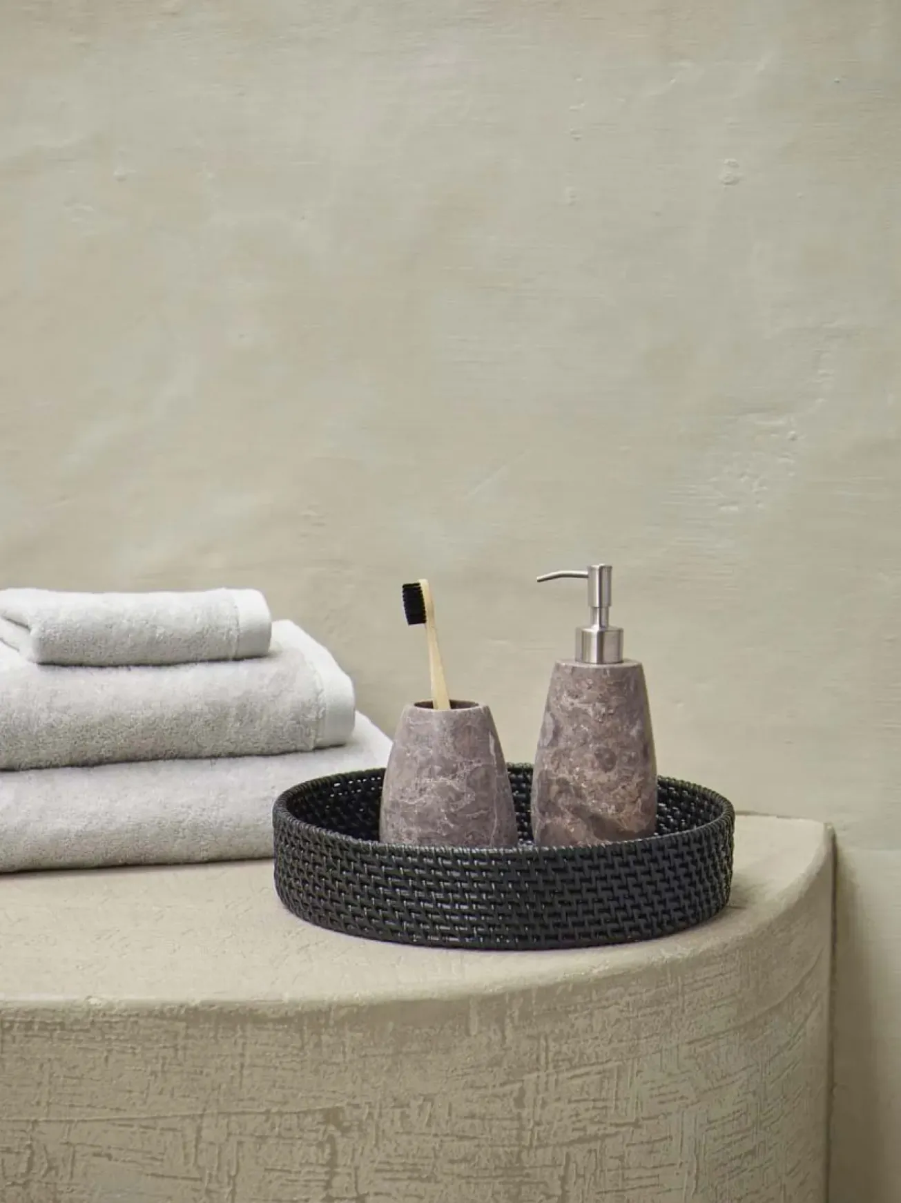 Bath & Living Aquanova Toilet roll holder CONOR color Greige, (gray / beige)