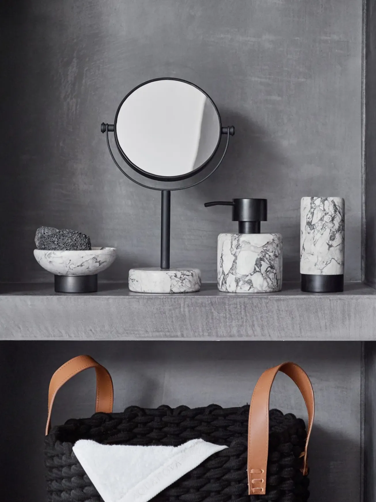 Bath & Living Aquanova Wall hook NERO color Alba (gray)