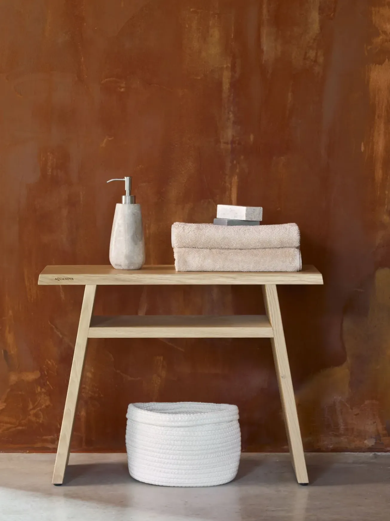 Bath & Living Aquanova Wooden stool MINK solid oak (MINBBM-387)