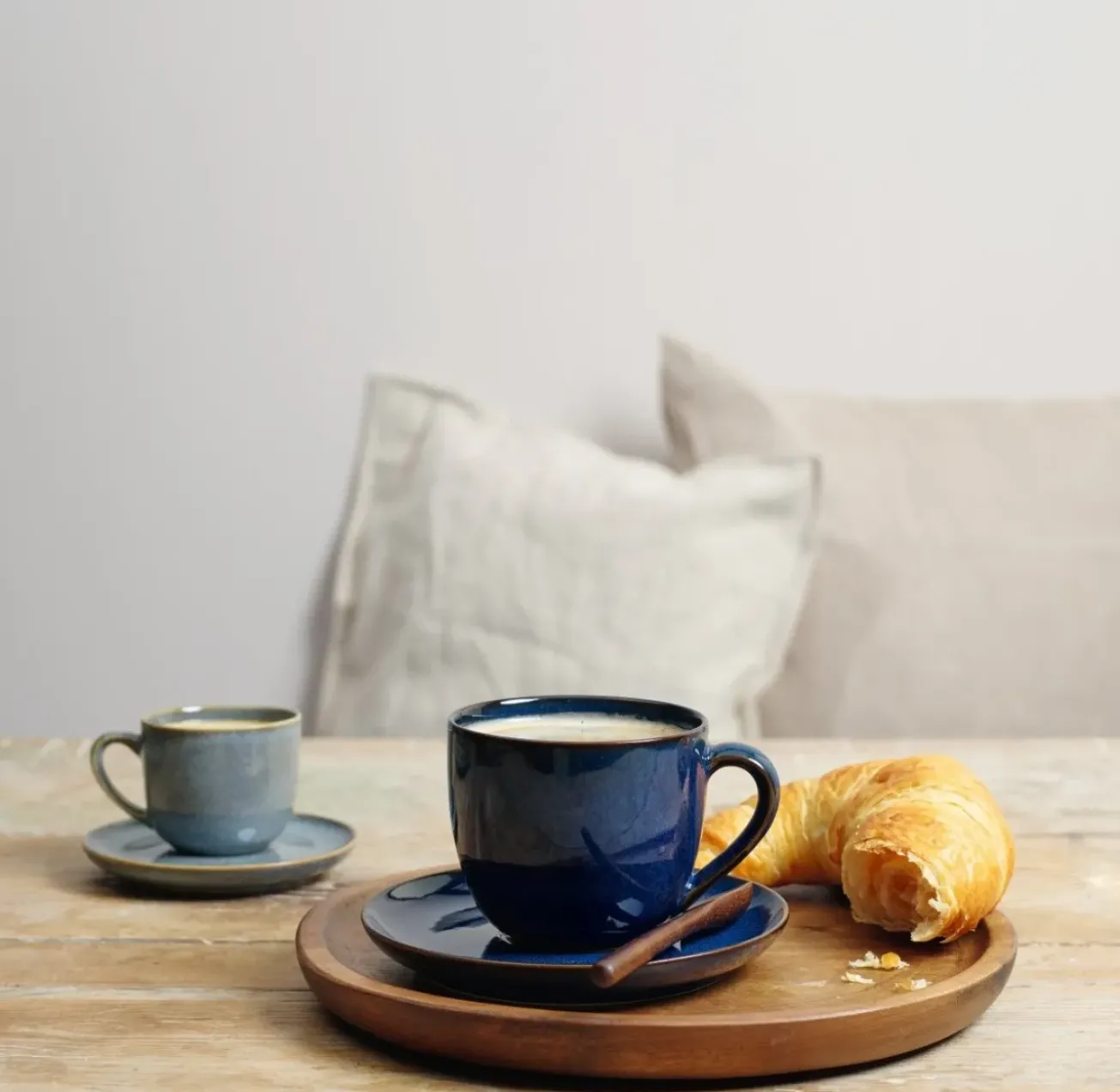Bath & Living ASA Selection SAISONS espresso cup and saucer color Denim (blue)