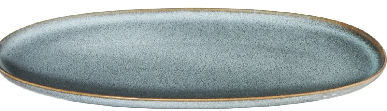 Bath & Living ASA Selection SAISONS flat plate oval 29 cm color Denim (blue)