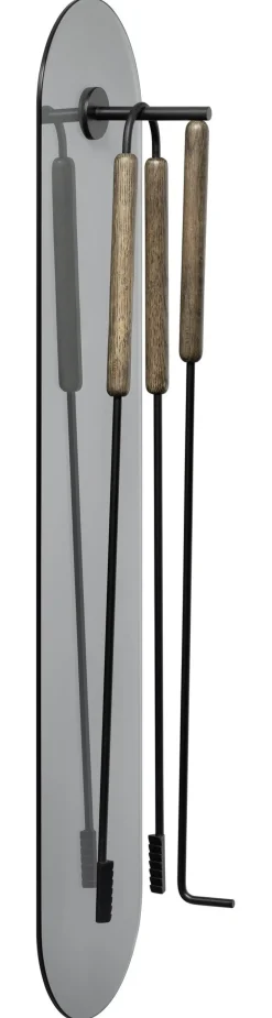 Bath & Living Blomus ASHI 3-piece fireplace set wall (brown oak) 66161