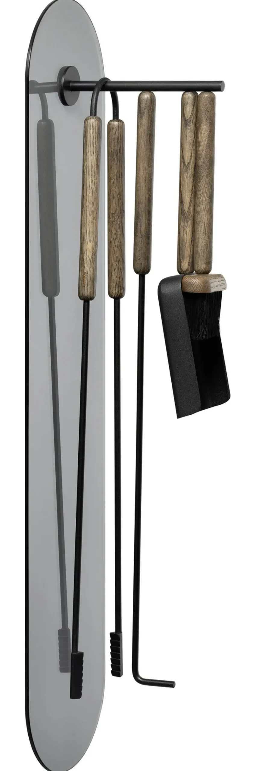 Bath & Living Blomus ASHI 5-piece fireplace set wall (brown oak) 66159