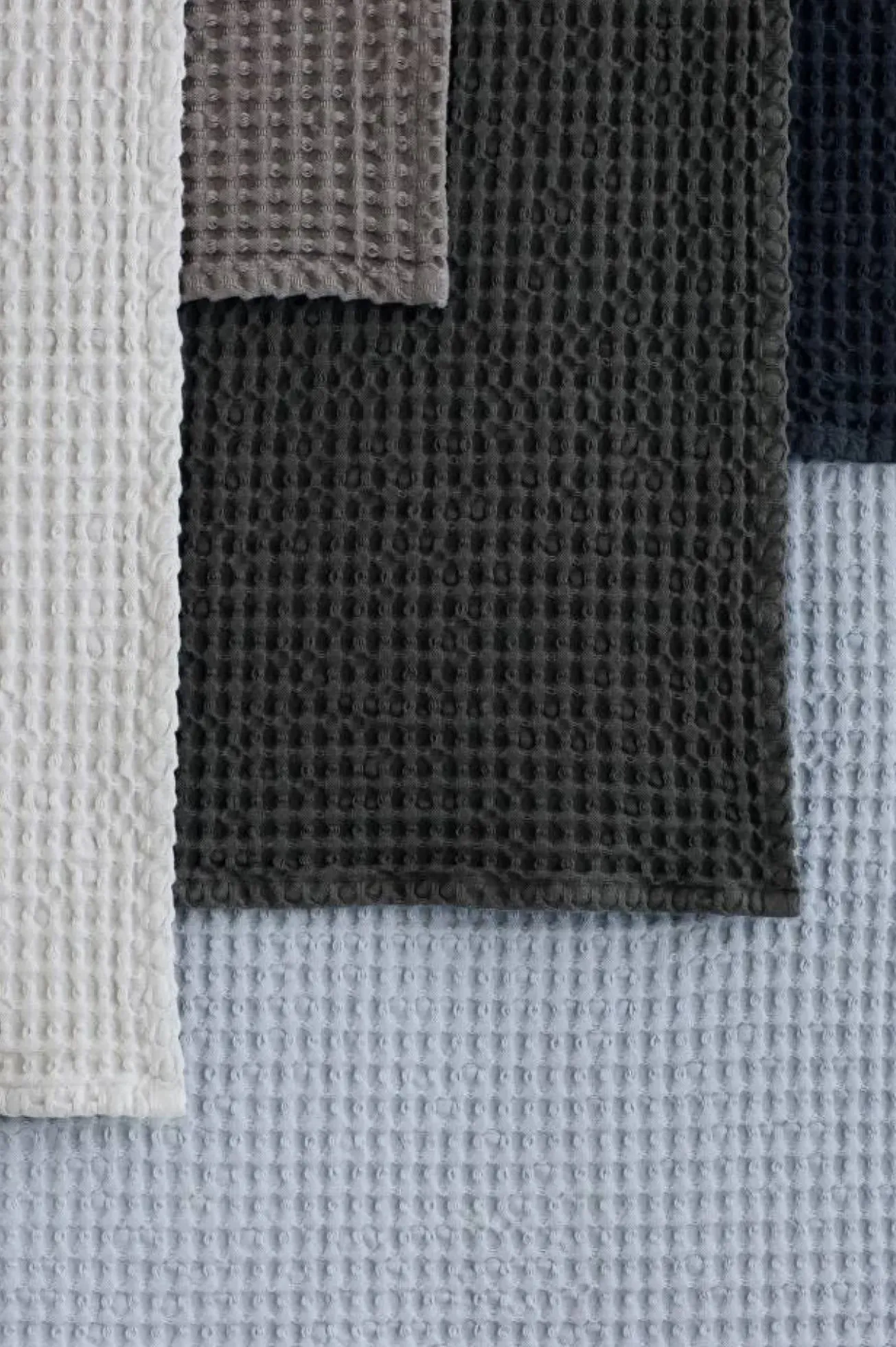 Bath & Living Blomus Bath towel waffle pattern 70x140 cm CARO color Micro Chip, light gray, 400 gr / m² (68998)