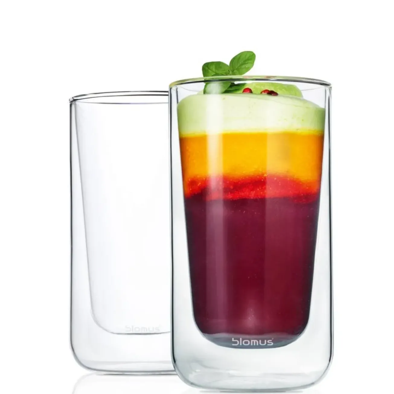 Bath & Living Blomus Double-walled glass NERO latte macchiato (set/2) 63655