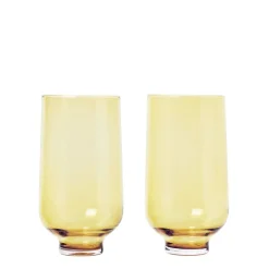 Bath & Living Blomus FLOW long drink glasses color Dull Gold (63922) set / 2
