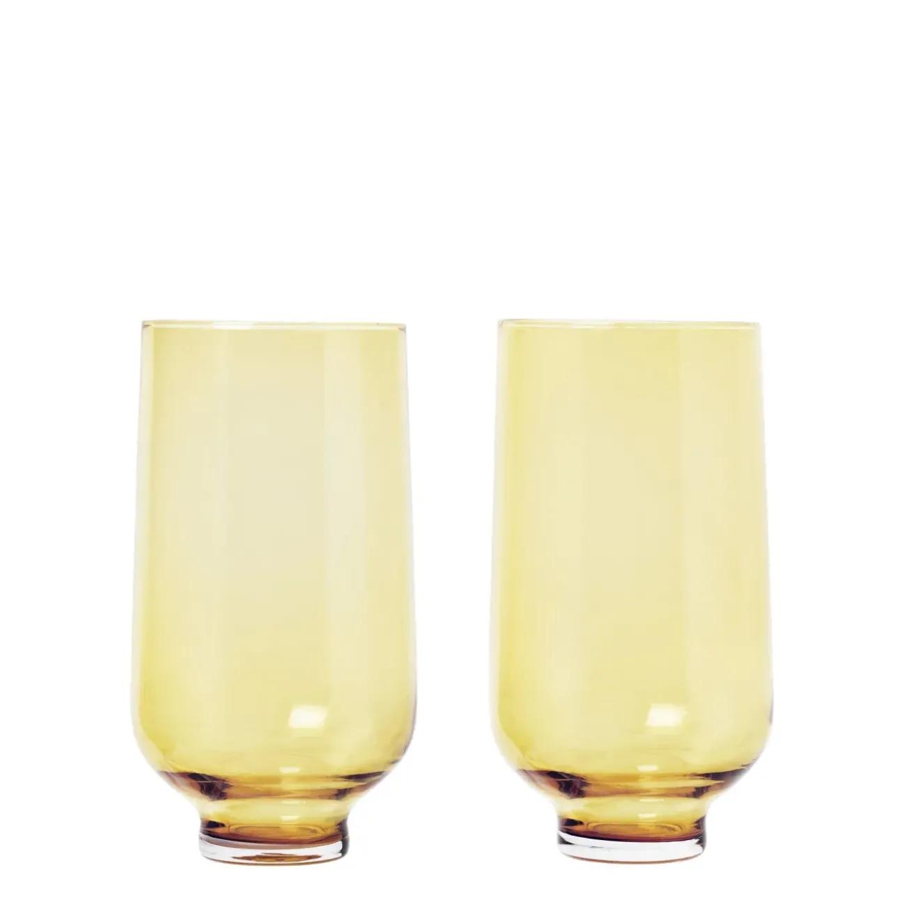 Bath & Living Blomus FLOW long drink glasses color Dull Gold (63922) set / 2