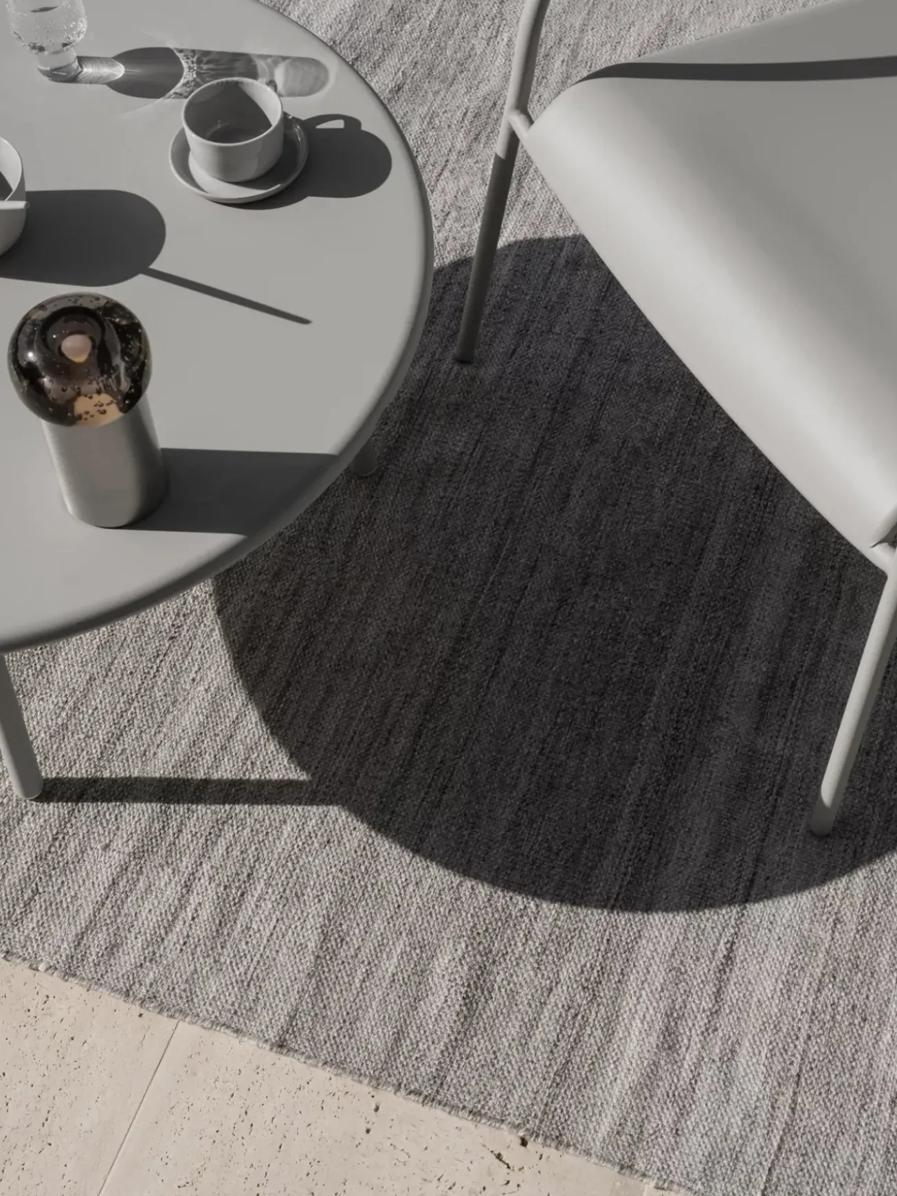 Bath & Living Blomus KIVA outdoor rug color Zinc Melange (medium)