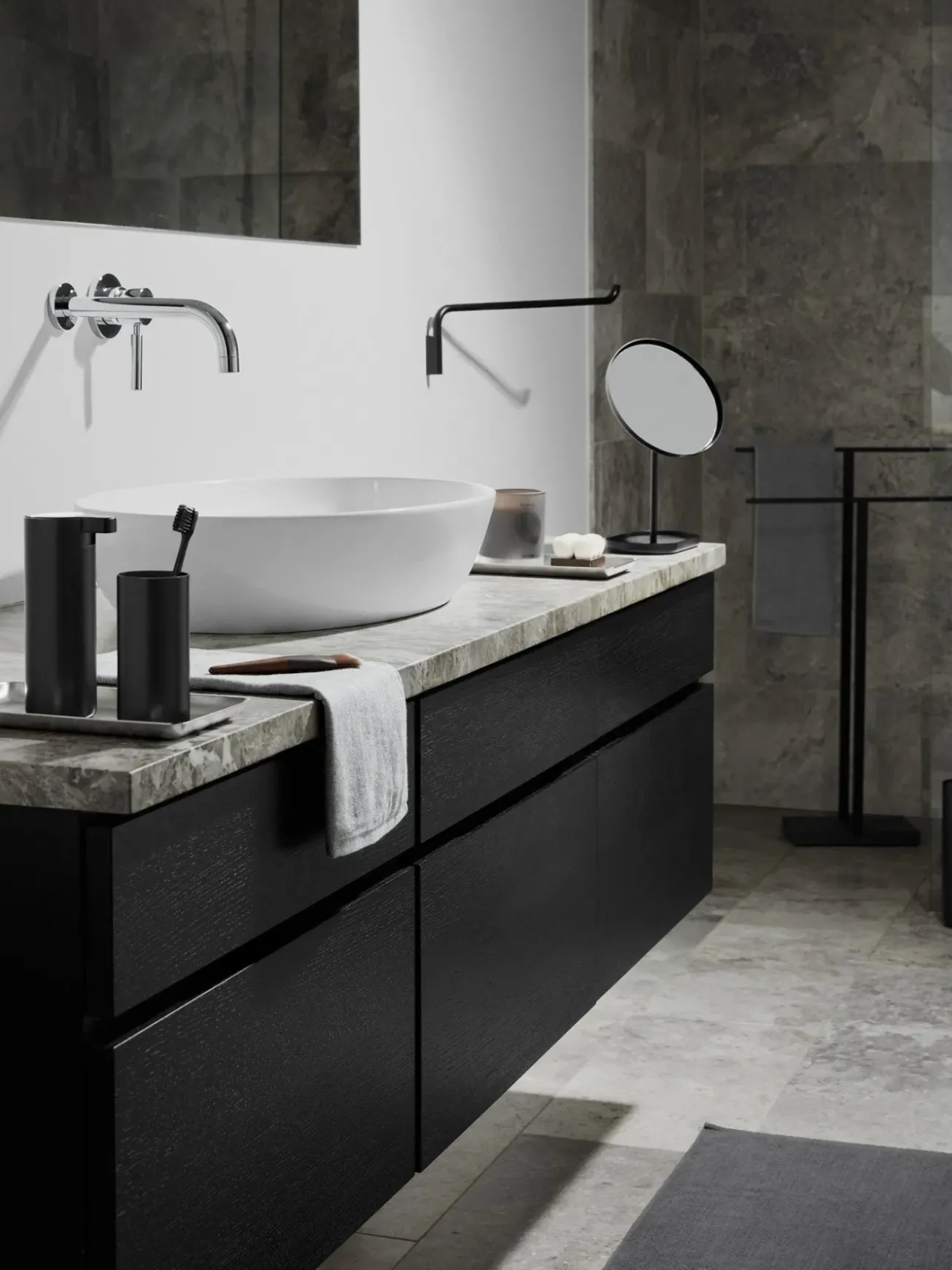Bath & Living Blomus MENOTO toilet butler 1 roll (black) 69151