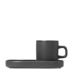 Bath & Living Blomus PILAR 2 espresso cups 50 ml with saucer Agave Green (63714)