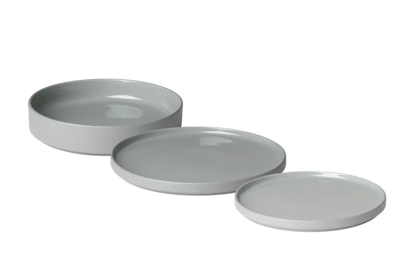 Bath & Living Blomus PILAR 12-piece crockery set Mirage Gray - (4x 63715 / 63716 / 63717)