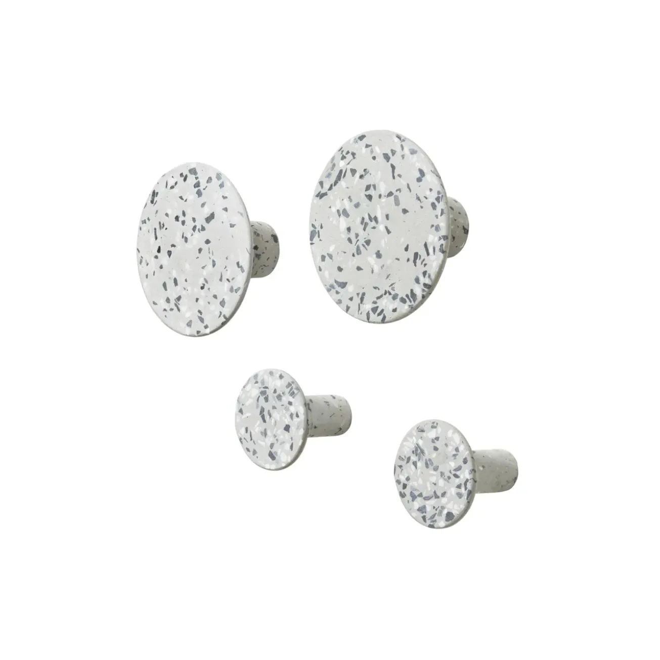 Bath & Living Blomus PONTO wall hooks (set/4) Terrazzo color Gray - 65900