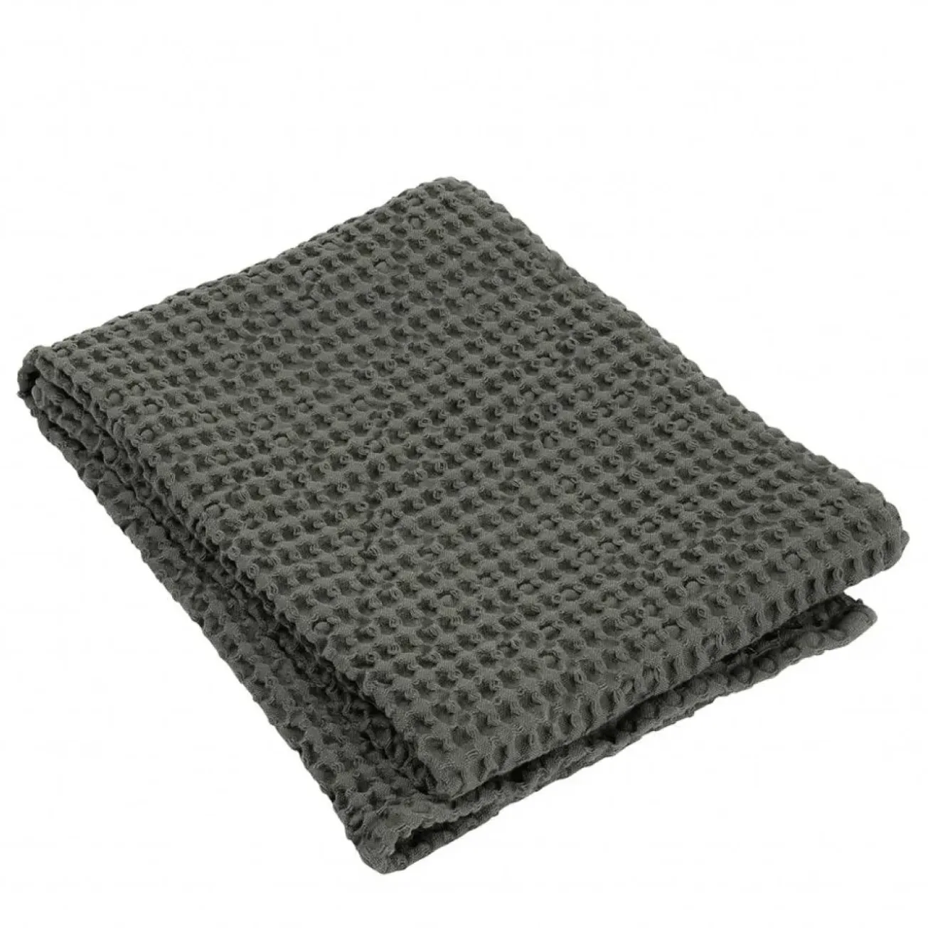 Bath & Living Blomus Towel waffle pattern 50x100 cm CARO color Agave Green, olive green, 400 gr / m² (68999)