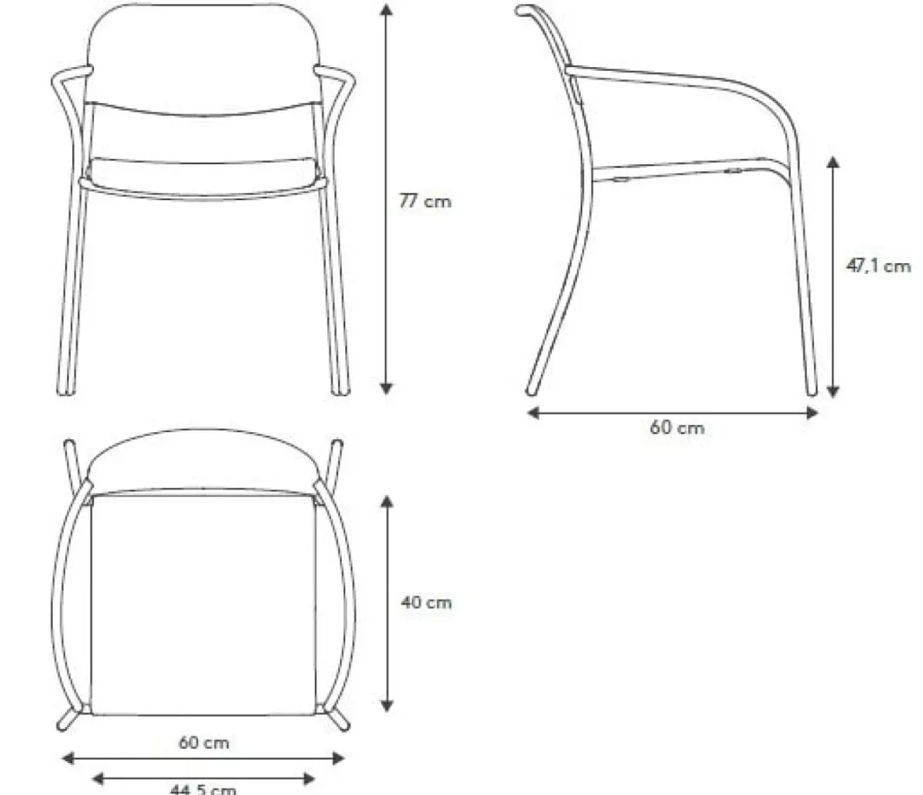 Bath & Living Blomus YUA garden chair armrest Silk Gray (62172)
