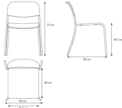Bath & Living Blomus YUA WIRE garden chair Silk Gray (62177)