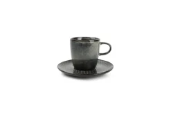 Bath & Living SP STITCH cup and saucer 180 ml blue/green (set/4) 850286