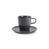 Bath & Living SP STITCH cup and saucer 180 ml gray (set/4) 850271