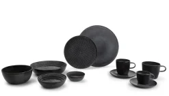 Bath & Living SP STITCH espresso cup and saucer 90 ml gray (set / 4) 850270