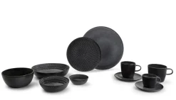Bath & Living SP STITCH flat plate 26 cm gray (set/4) 850261
