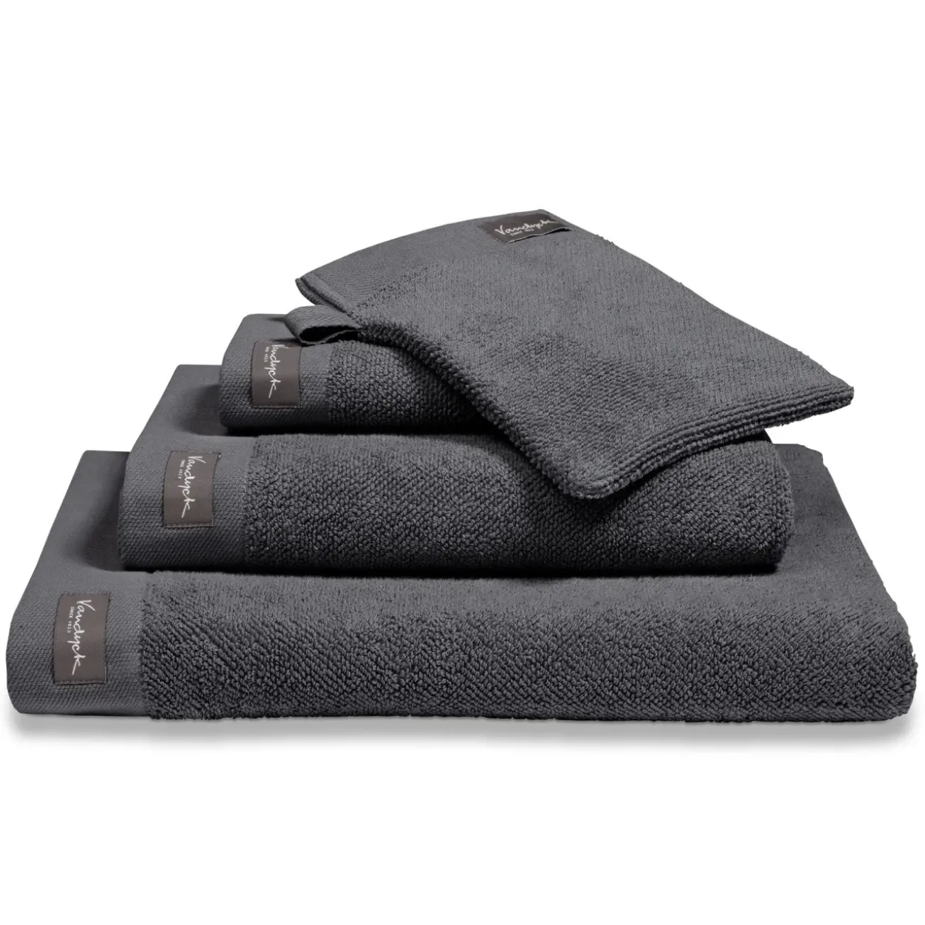 Bath & Living Vandyck Bath towel 70x140 cm HOME collection Uni Off Black (BAKC13202) set/3 pieces