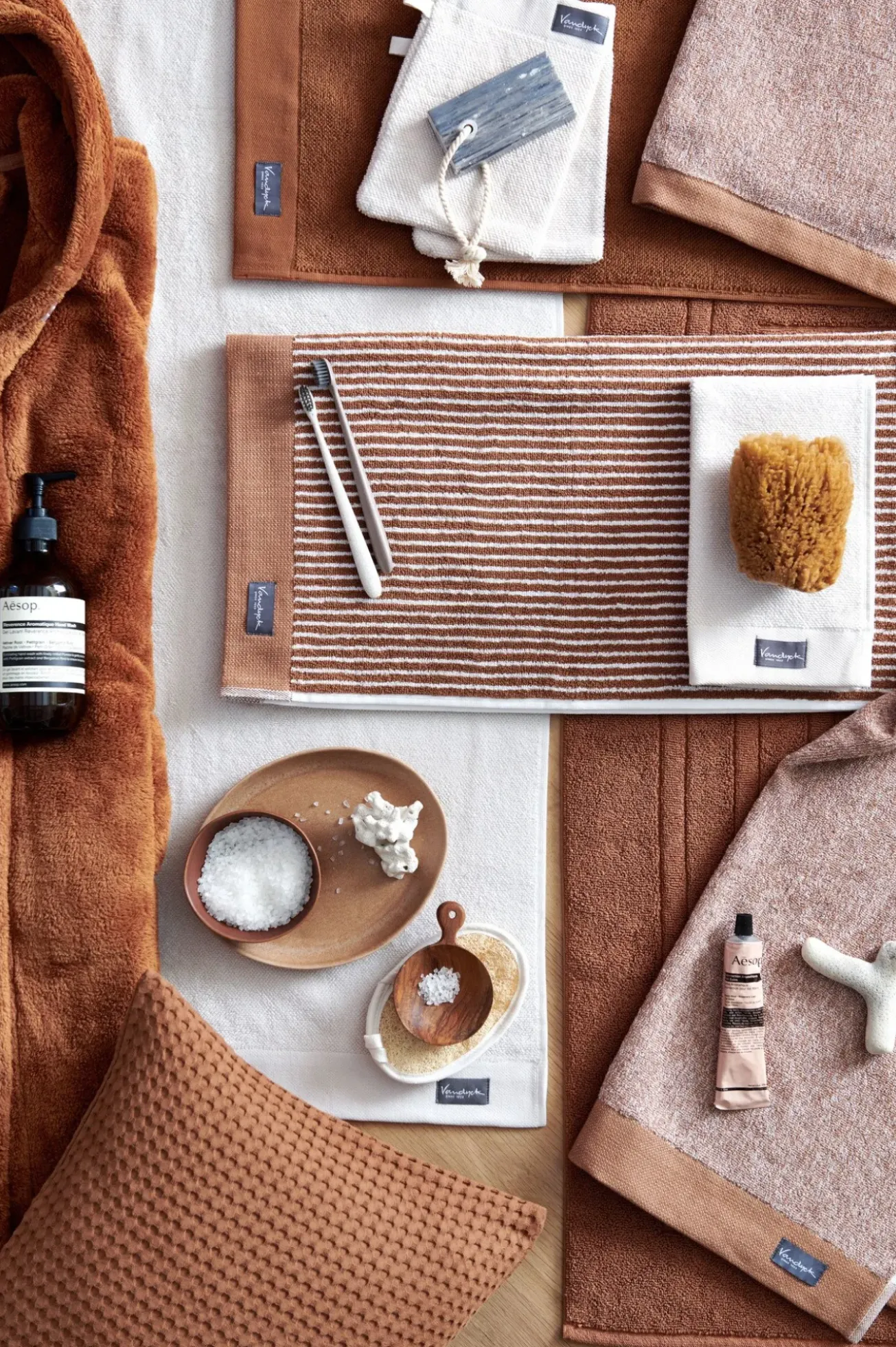 Bath & Living Vandyck Bath towel 70x140 cm HOME Petit Ligne Olive (BAKC15101) set/3 pieces