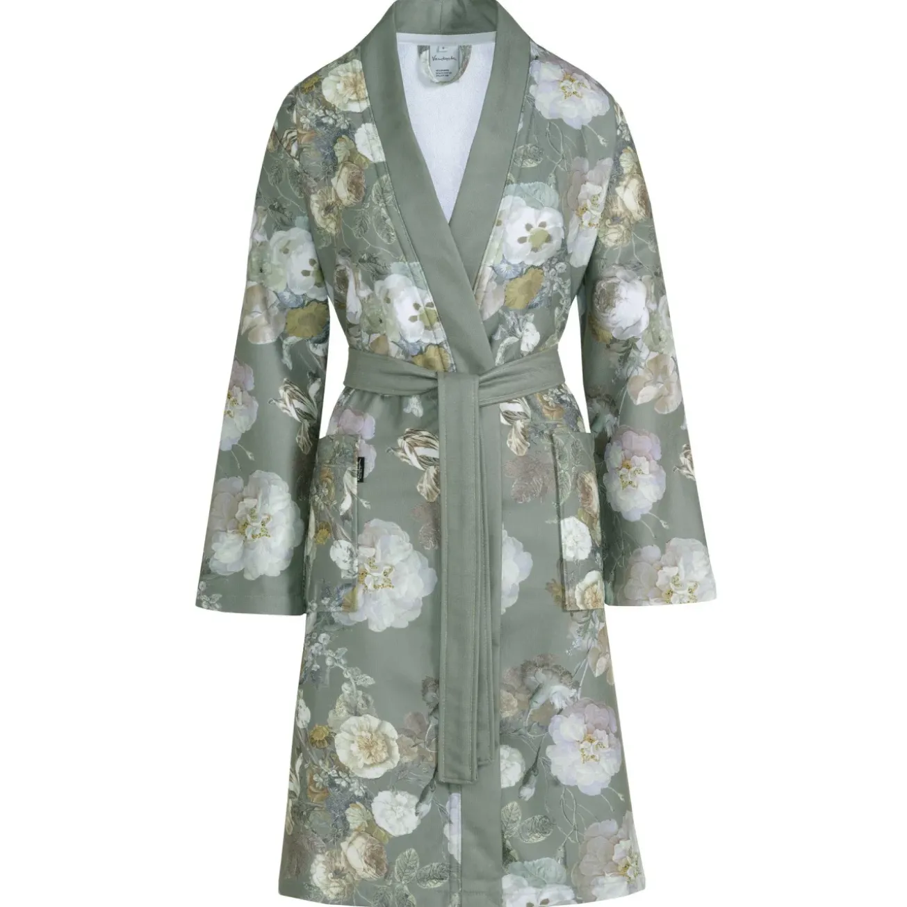 Bath & Living Vandyck Bathrobe ABBEY color Sage Green (BAGE22201)