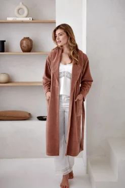 Bath & Living Vandyck Bathrobe GRACE color Fudge (BAGE21203)