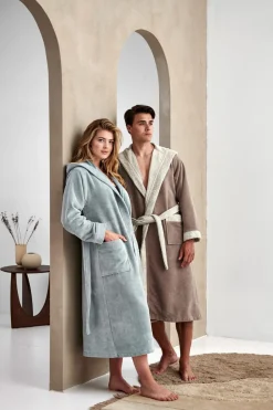 Bath & Living Vandyck Bathrobe TAYLOR color Moonscape (BAGE22205)