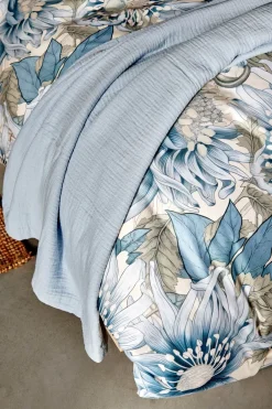 Bath & Living Vandyck Duvet cover BLUE WANDER Pearl Blue 200x220 cm (satin cotton)