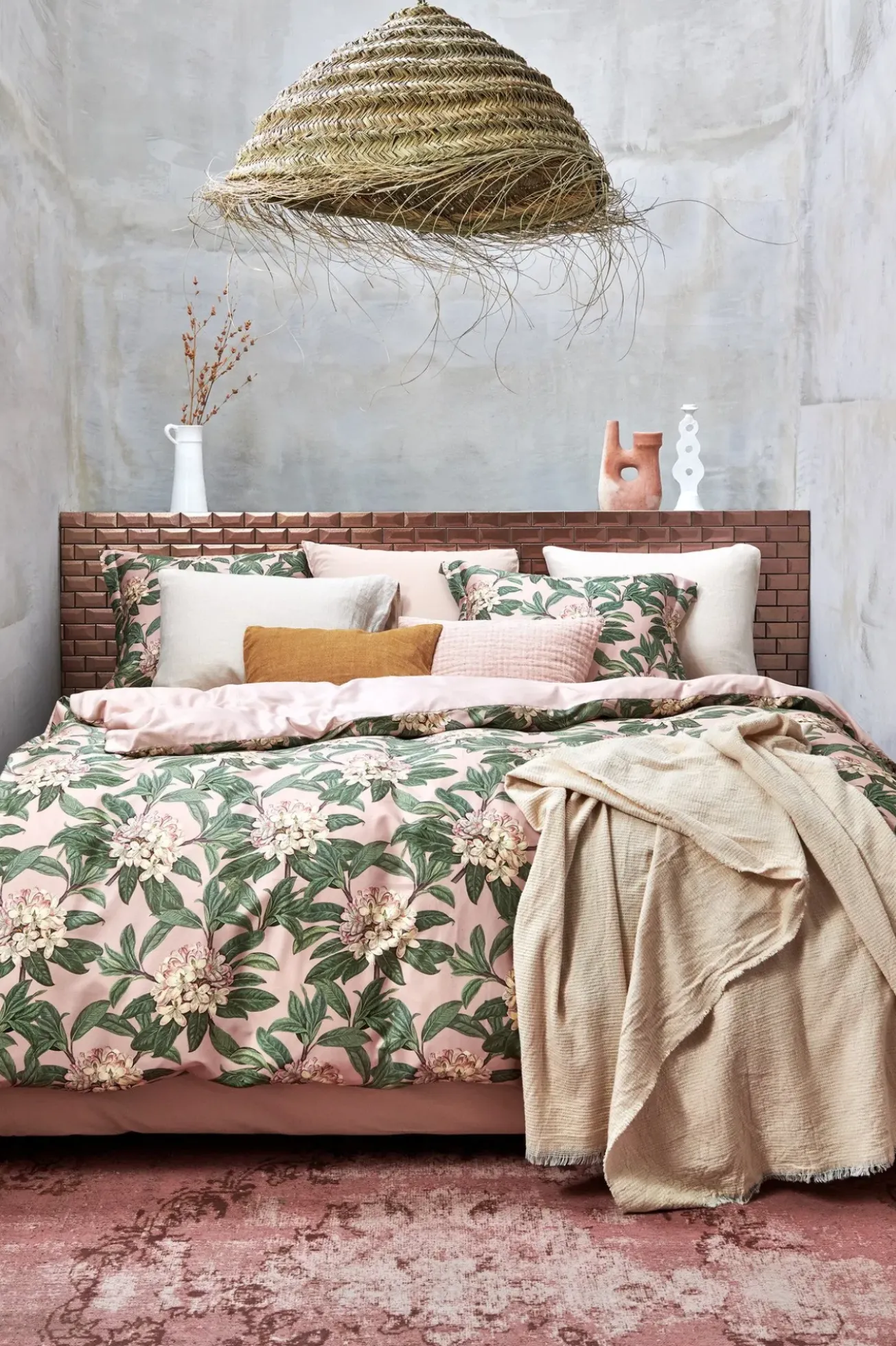 Bath & Living Vandyck Duvet cover EVERGREEN Praline 140x220 cm (satin) SAM122104
