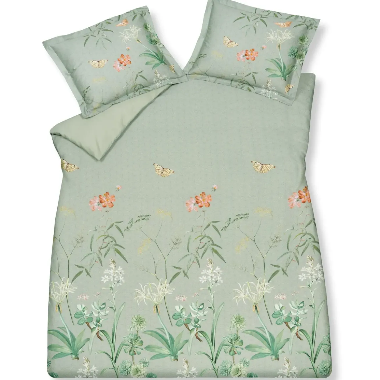 Bath & Living Vandyck Duvet cover FLOWER GARDEN Smoke Green 140x220 cm (SAM123104)