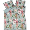 Bath & Living Vandyck Duvet cover FLOWER MIX Pearl Blue 140x220 cm (satin cotton)