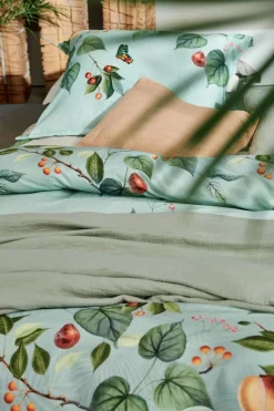Bath & Living Vandyck Duvet cover FRUIT GARDEN Light Green 200x220 cm (satin cotton)