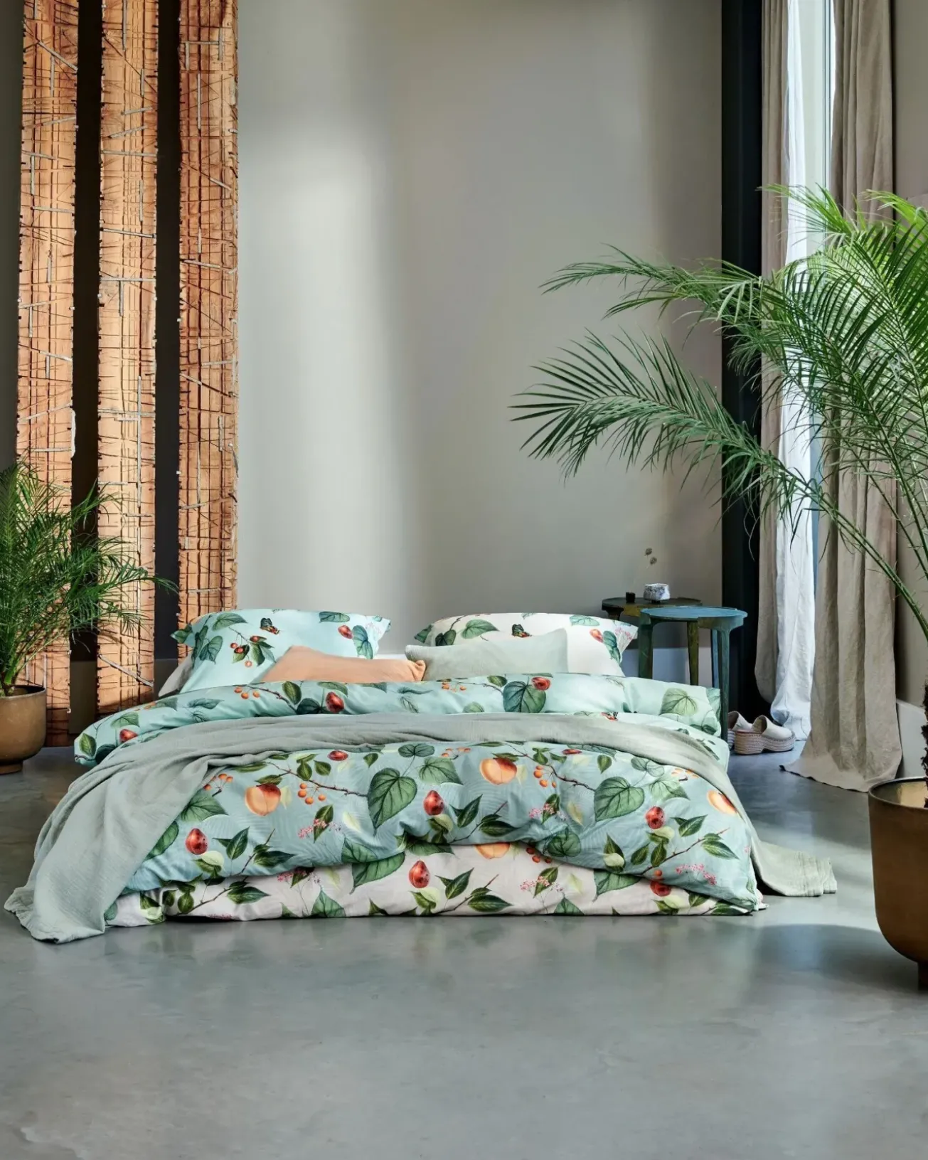 Bath & Living Vandyck Duvet cover FRUIT GARDEN Cream Tan 240x220 cm (satin cotton)