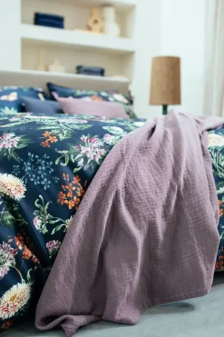 Bath & Living Vandyck Duvet cover HAPPINESS Blue Ink 240x220 cm (satin cotton)